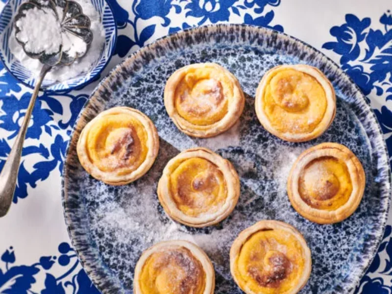Sand, surf … and custard tarts!